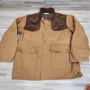 Vintage Walls Outdoor Jacket/Coat 1980's Sz. L Made USA Brown Hunting Shooting
